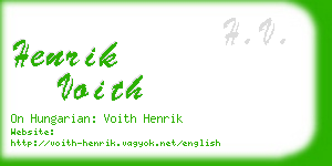 henrik voith business card